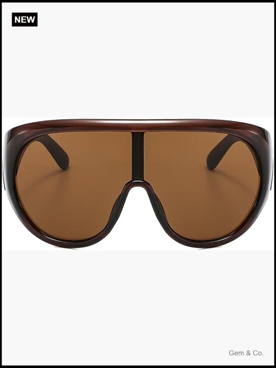 Oversized Pilot Sunglasses Women Big Frame Luxury Round Shades UV400 main image 7